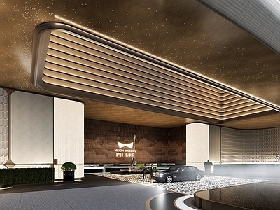 现代小区建筑 社区大门 示范区 海派