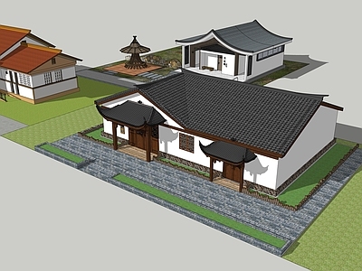 中式其他公共建筑 公园公共卫生间