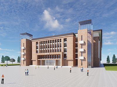 新中式大学教学楼 实训楼
