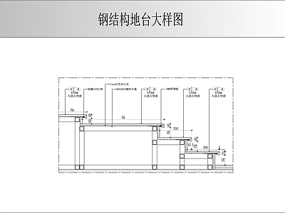地台节点 钢结构地台节点图 施工图