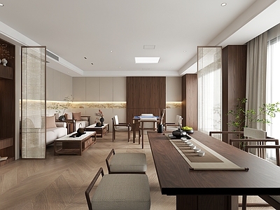 新中式中式棋牌室 休闲茶楼