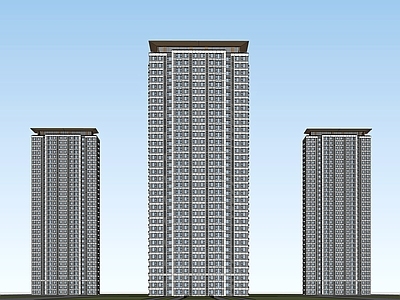 现代高层住宅 现代典雅风格