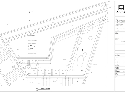 现代新中式入口 中心水景文化石 景墙 高差处理 挡墙 叠水 施工图