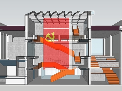 现代极简其他文化场馆 河源中小学科普馆 图书馆 展览馆 科普中心 学校建筑