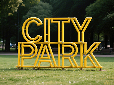 现代工业标识标牌 指示牌 景观标识 CITY PARK 公园标识