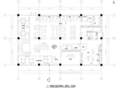 现代中餐厅 中餐 施工图