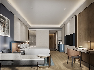 现代轻奢酒店客房 现代 轻奢 洲际酒店 客房 标间