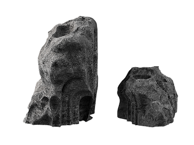 现代石头 景石 黑山石 岩石