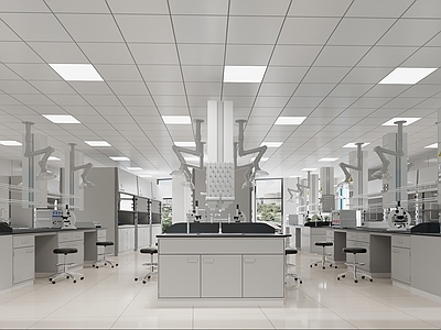 现代简约其他办公空间 实验室 实验器材 过道 生物化学