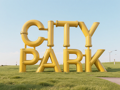 现代工业标识标牌 指示牌 公园标识 入口标识 CITY PARK