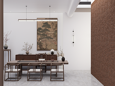 新中式茶室 中式茶室 楼梯