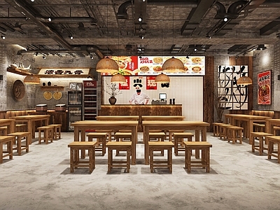 工业侘寂中餐厅 快餐店餐饮店 火锅店 特色餐饮店 砂锅菜店 米线店