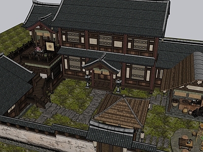 中式复古古建筑 影视外景 民居园林 旅游古镇 秦汉唐宋 古代房屋