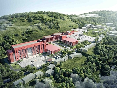 现代简约其他文化场馆 教育基地 坡地建筑 学校建筑 多功能厅 简约大气