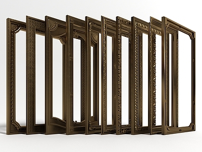 现代雕花 雕花 相框 镜框 画框 石膏件