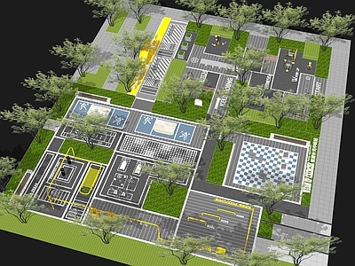现代口袋公园 市民活动口袋公园 体育运动公园景观 小区康体健身场地 户外健身设施组合 街心绿地小游园
