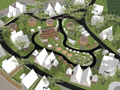 现代营地 露营营地公园景观 房车营地 生态野趣野营公园 星空帐篷营地 亲子研学基地