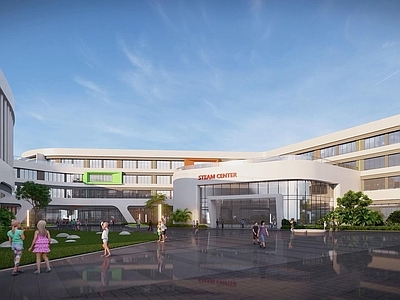 现代学校建筑 教学楼学校