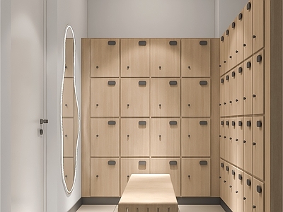 日式现代服务中心 换衣间 休息