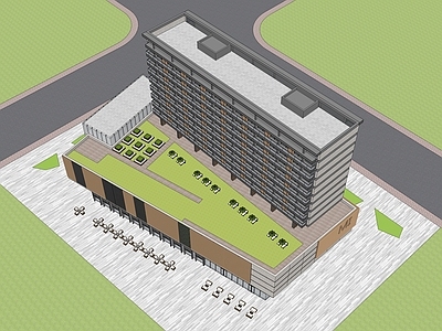 现代酒店建筑 四星级酒店 高层酒店建筑