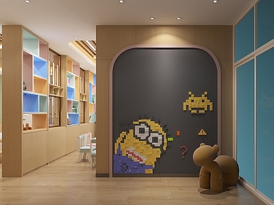 现代简约教室 美工室 幼儿园课室 儿童娱乐室