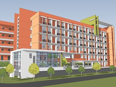 现代学校建筑 学校建筑 教学楼 校园建筑