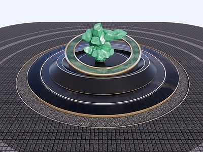 现代其他景观小品 水景小品 中岛水景 入口水景 雕塑小品