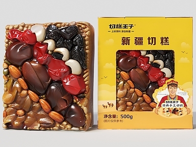 酒水食物 零食包装 切糕王子 传统糕点 坚果切糕 切糕