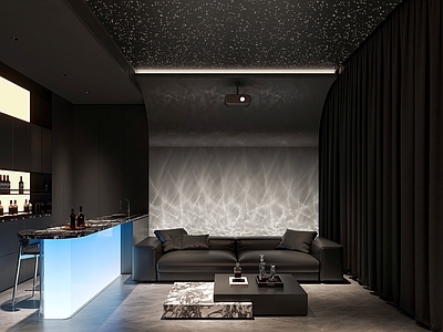 现代影音室 影音室 吧台 观影房