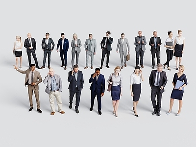多人 商务站人物