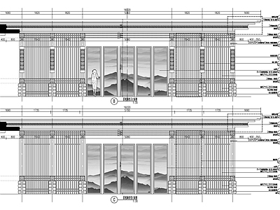 现代廊架 景观廊架详图 施工图