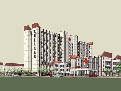 现代医院建筑 市区医院综合楼 医院大楼 住院综合楼 人民医院