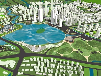 现代鸟瞰规划 城市规划 新城规划 城乡规划 住宅商业规划
