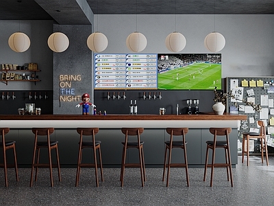 工业现代酒馆 酒馆 酒吧 酒吧吧台 工业风酒吧