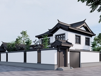 新中式现代别墅 独栋别墅 酒店 民宿 自建房 合院