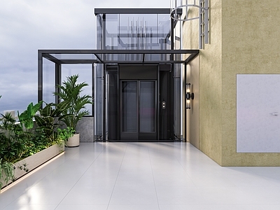 现代电梯间 办公电梯间