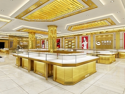 现代轻奢珠宝店 富丽堂皇 金碧辉煌 时尚