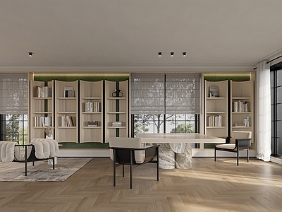 现代日式休息区 现代休闲会客厅