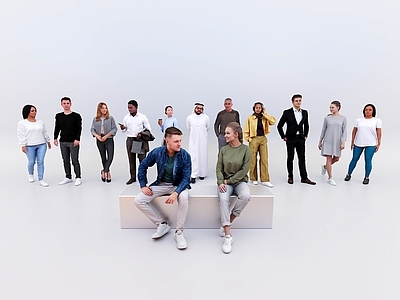 虚拟人物 人 商务人 休闲人 沙特