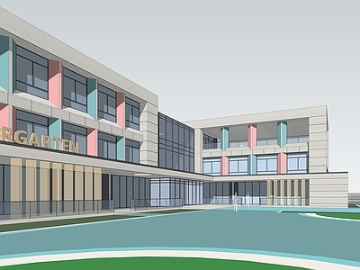 现代学校建筑 教学楼学校
