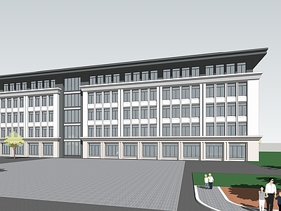 欧式学校建筑 教学楼学校