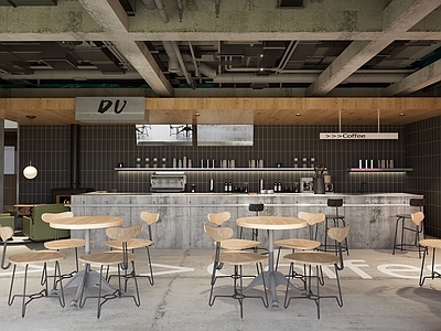 工业现代咖啡厅 咖啡厅 民宿咖啡 餐饮