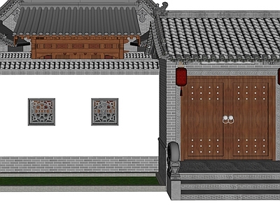 中式四合院 中式三进院 四合院 传统中式 古院落 中式建筑