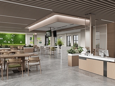 现代食堂 食堂 餐厅