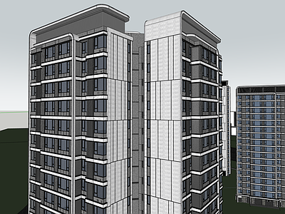 现代小区建筑 极简售楼处 精细全模 创新住宅产品 精品售楼处