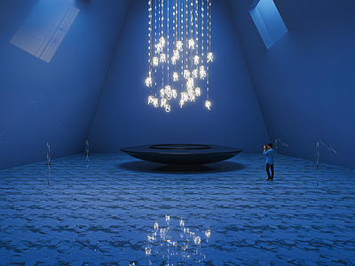 现代轻奢艺术装置 室内艺术装置 景观装置 网红打卡 墙面雕塑