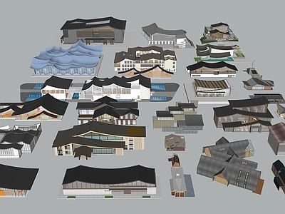 现代其他商业建筑 现代小建筑合辑 游客中心建筑 售楼处建筑 展览馆 美术馆