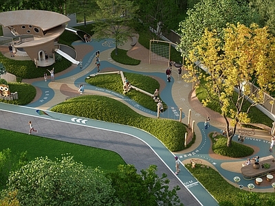 现代儿童游乐空间 猫头鹰主题乐园 儿童游乐设施 儿童游乐园 野趣游乐园 生态乐园