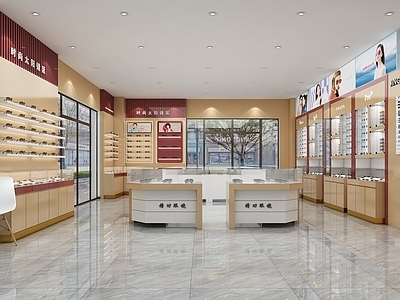 极简眼镜店 传统柜型