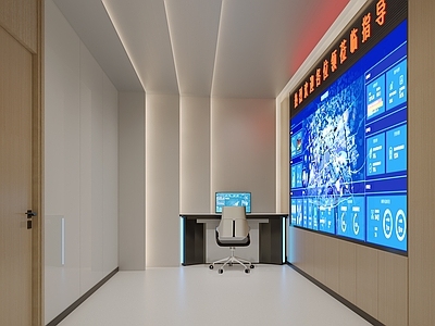 现代其他办公空间 数控中心科技风